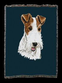 Wire Fox Terrier Cotton Woven Throw
