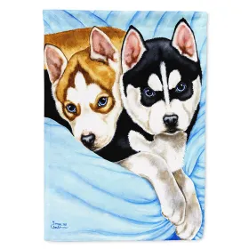Siberian Husky  - Snow Angels  -  Artwork House Flag
