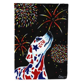Dalmatian - For our Heros Fireworks Patriotic - Artwork House Flag
