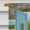 Welsh Springer Spaniel -  at the cottage door -  Artwork House Flag