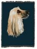 Afghan Hound Cotton Woven Throw
