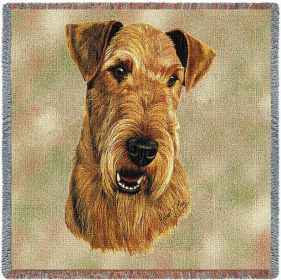 Airedale Terrier - Lap Square Cotton Woven Throw