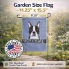 Boston Terrier Welcome Flag Garden Size