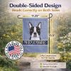 Boston Terrier Welcome Flag Garden Size