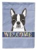 Boston Terrier Welcome Flag Garden Size