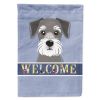 Schnauzer Welcome House Flag