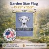 Dalmatian Welcome Flag Garden Size