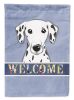 Dalmatian Welcome Flag Garden Size