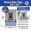 German Shepherd Welcome House Flag