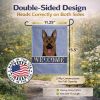 German Shepherd Welcome Flag Garden Size