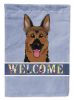 German Shepherd Welcome Flag Garden Size