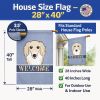 Dachshund - Longhair - Crème - Welcome House Flag