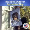 Dachshund - Longhair - Black and Tan - Welcome House Flag
