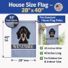 Dachshund - Black and Tan - Welcome House Flag