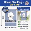 Bichon Frise 3 Welcome House Flag