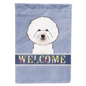 Bichon Frise 3 Welcome House Flag