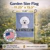 Bichon Frise Welcome Flag Garden Size