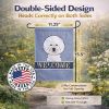 Bichon Frise Welcome Flag Garden Size