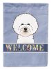 Bichon Frise Welcome Flag Garden Size