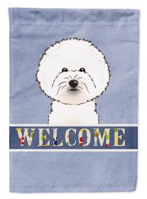 Bichon Frise Welcome Flag Garden Size
