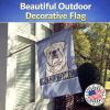 Bulldog - White - Welcome House Flag
