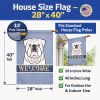 Bulldog - White - Welcome House Flag