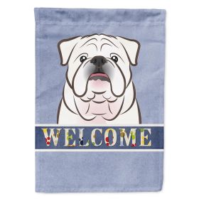 Bulldog - White - Welcome House Flag