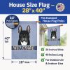 French Bulldog - Black - Welcome House Flag