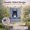 French Bulldog Welcome Flag Garden Size