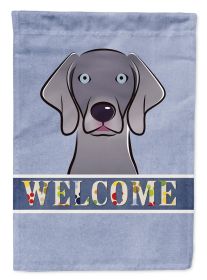 Weimaraner Welcome House Flag