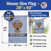 Dachshund - Wirehaired - Welcome House Flag