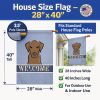 Labrador Retriever - Chocolate - Welcome House Flag