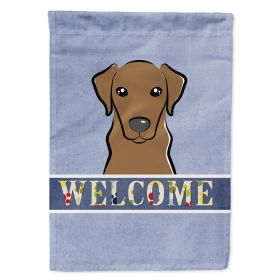 Labrador Retriever - Chocolate - Welcome House Flag