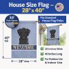 Labrador Retriever - Black - Welcome House Flag