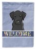 Labrador Retriever - Black - Welcome House Flag