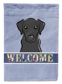Labrador Retriever - Black - Welcome House Flag