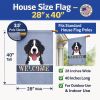 Bernese Mountain Dog 3 Welcome House Flag