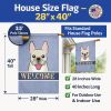 French Bulldog - Fawn - Welcome House Flag