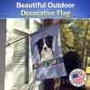 Border Collie Welcome House Flag