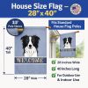 Border Collie Welcome House Flag