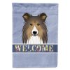 Sheltie Welcome House Flag