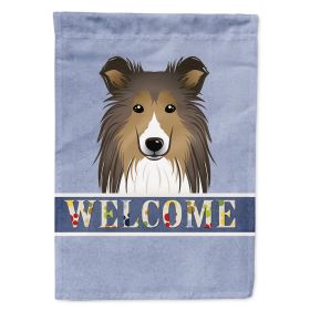 Sheltie Welcome House Flag