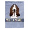 Basset Hound Welcome House Flag