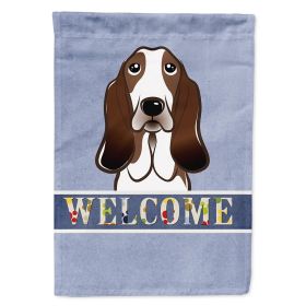 Basset Hound Welcome House Flag