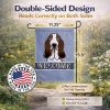 Basset Hound Welcome Flag Garden Size