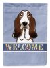 Basset Hound Welcome Flag Garden Size
