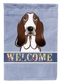 Basset Hound Welcome Flag Garden Size