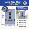 Doberman Welcome House Flag