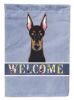 Doberman Welcome House Flag