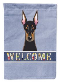 Doberman Welcome House Flag
